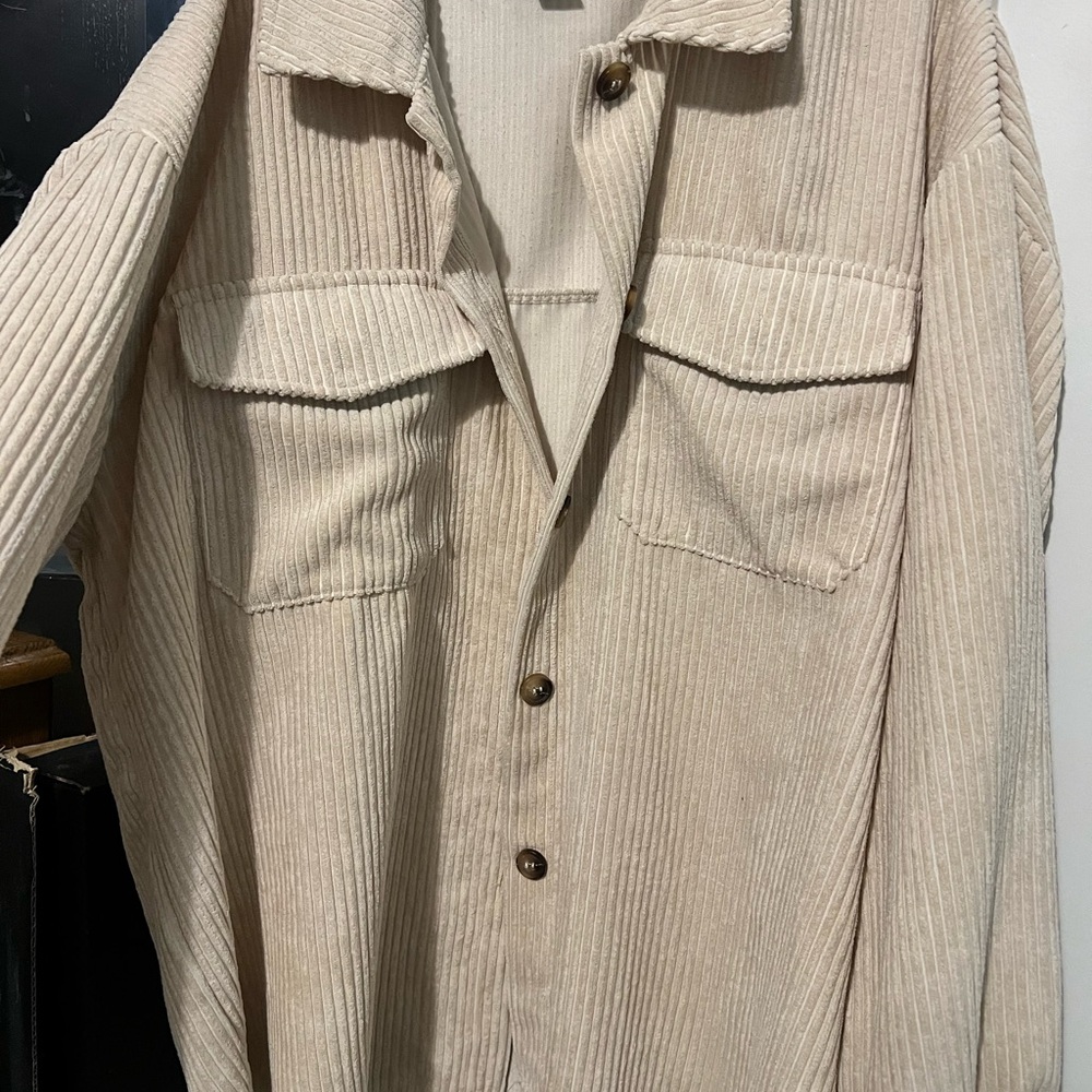 SHEIN Beige Ribbed Knit Sweater
